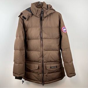 Canada Goose Down Puffer Jacket Women's Large Brown Winter Luxury